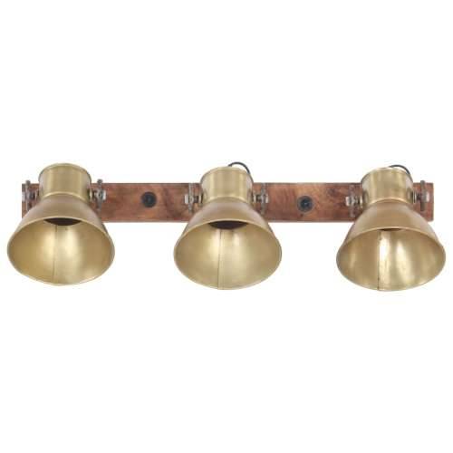 Industrijska zidna svjetiljka mjedena 65 x 25 cm E27 - Mjed 1 Ravno – 3 sjenila Cijena