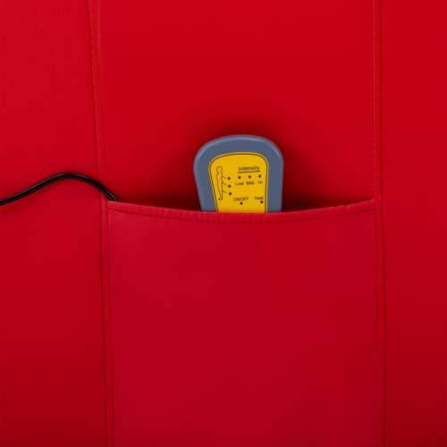 Električni masažni naslonjač od umjetne kože crveni Cijena