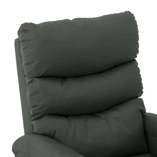 Električna masažna fotelja od umjetne kože siva Cijena