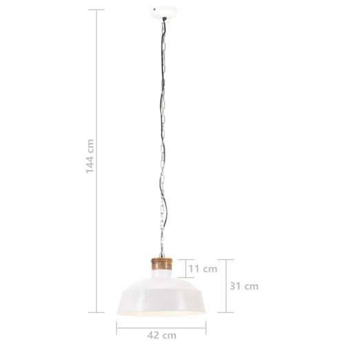 Industrijska viseća svjetiljka 42 cm bijela E27 - Bijela Φ 42 cm 1 Cijena
