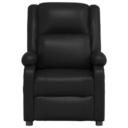 Električna masažna fotelja od umjetne kože crna Cijena