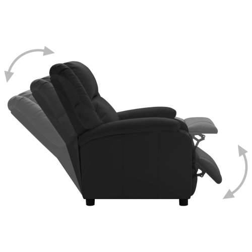 Električna TV fotelja od umjetne kože crna Cijena