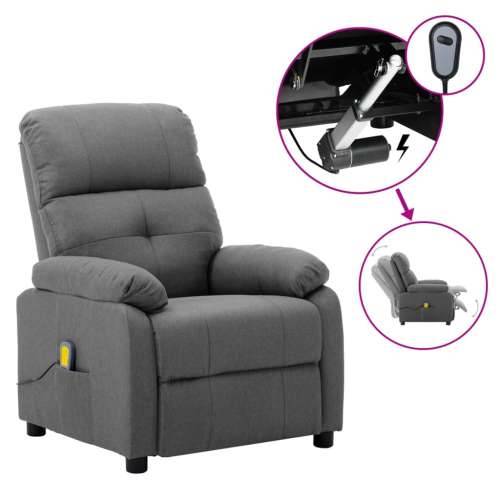 3073812 Electric Massage Recliner Chair Light Grey Fabric (289672+327254) Cijena