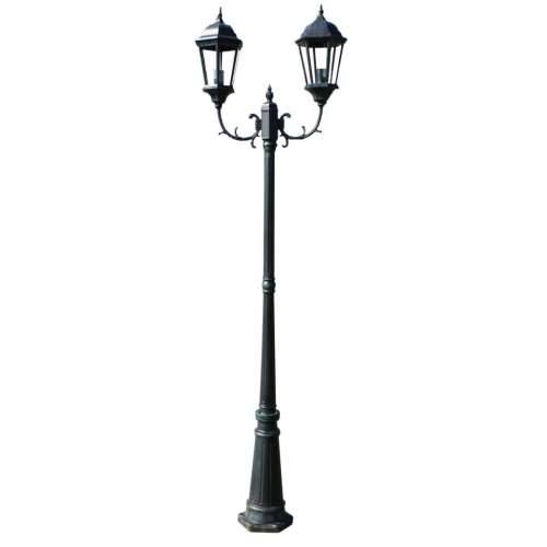 Vrtna stupna svjetiljka 230 cm tamnozelena/crna aluminijska Cijena