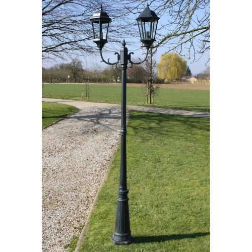 Vrtna stupna svjetiljka 230 cm tamnozelena/crna aluminijska Cijena