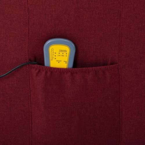 Električni masažni naslonjač od tkanine crvena boja vina Cijena
