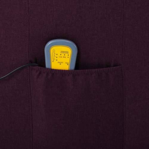 Električni masažni naslonjač od tkanine ljubičasti Cijena