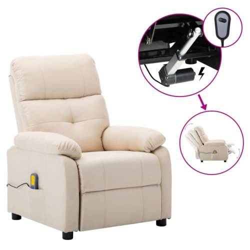 3073821 Electric Massage Recliner Chair Cream Fabric (289681+327254) Cijena