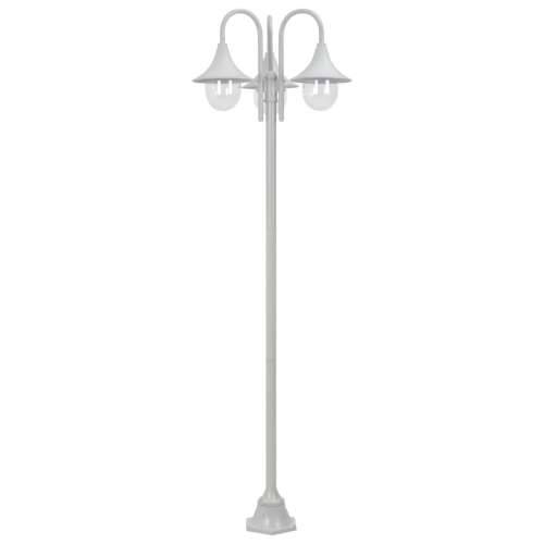 Vrtna trostruka stupna svjetiljka od aluminija E27 220 cm bijela Cijena