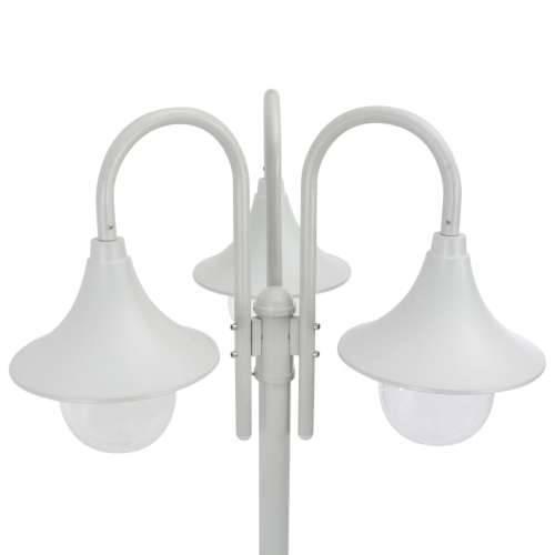 Vrtna trostruka stupna svjetiljka od aluminija E27 220 cm bijela Cijena