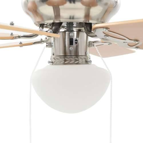 Ukrasni stropni ventilator sa svjetlom 82 cm svijetlosmeđi Cijena