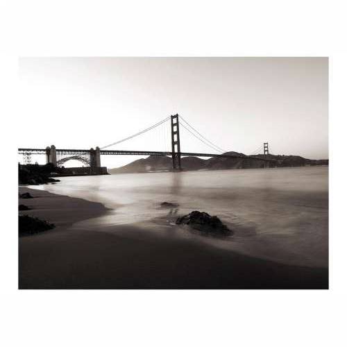 Foto tapeta - San Francisco: Golden Gate Bridge in black and white 200x154 Cijena