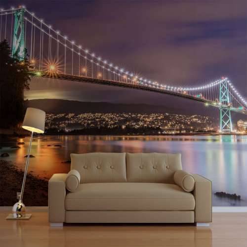 Foto tapeta - Lions Gate Bridge - Vancouver (Canada) 200x154 Cijena