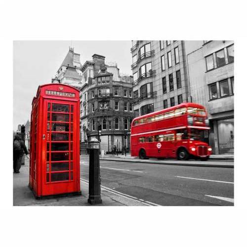 Foto tapeta - Red bus and phone box in London 250x193 Cijena