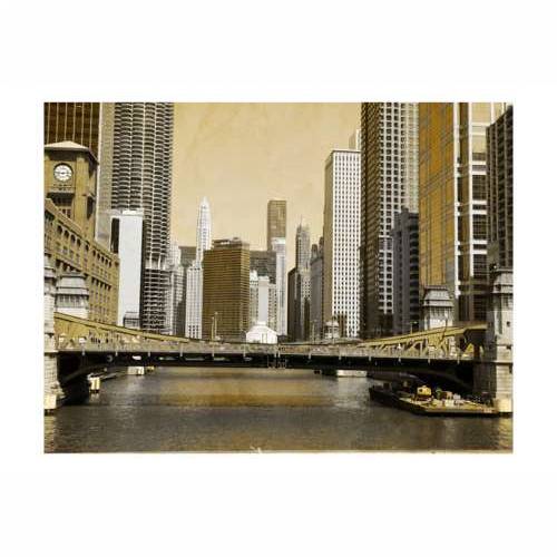 Foto tapeta - Chicago’s bridge (vintage effect) 200x154 Cijena