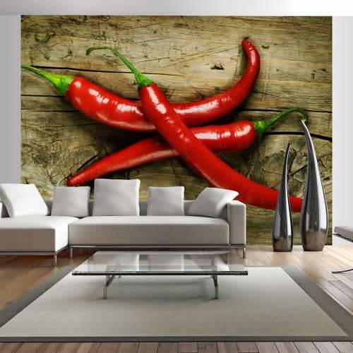 Foto tapeta - Spicy chili peppers 200x154 Cijena