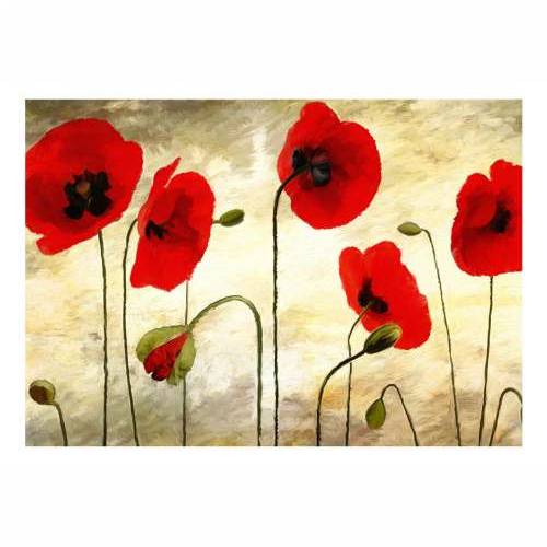 Foto tapeta - Golden Field of Poppies 300x231 Cijena