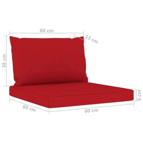 6-dijelna vrtna garnitura s crvenim jastucima Cijena