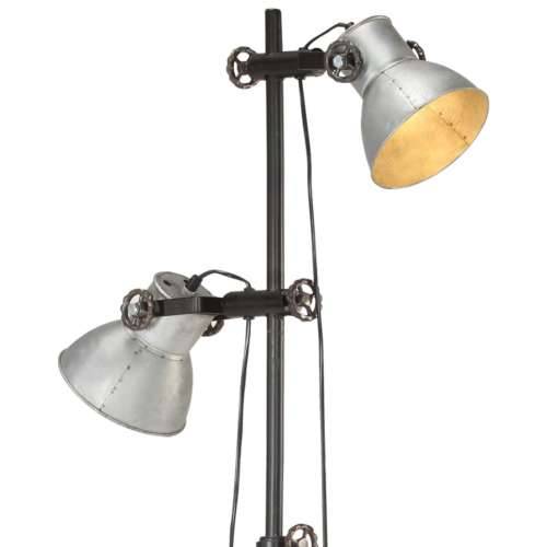 Podna svjetiljka s 2 sjenila srebrna E27 od lijevanog željeza Cijena