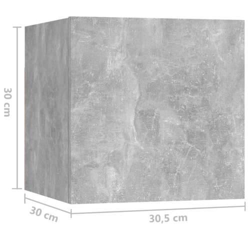 7-dijelni set TV ormarića siva boja betona konstruirano drvo Beton siva 7 60 cm Cijena