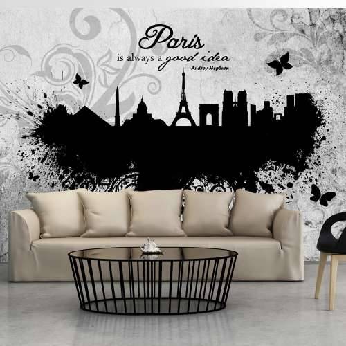 Foto tapeta - Paris is always a good idea - black and white 150x105