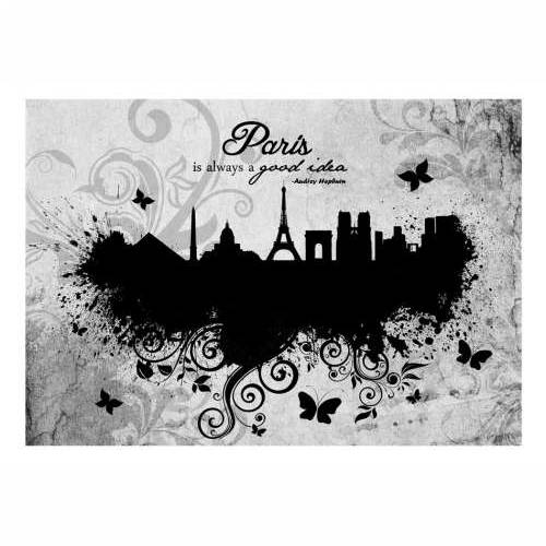 Foto tapeta - Paris is always a good idea - black and white 150x105 Cijena