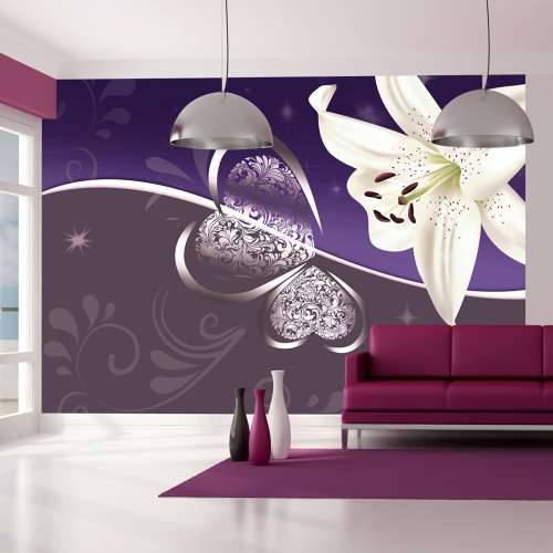 Foto tapeta - Lily in shades of violet 100x70 Cijena