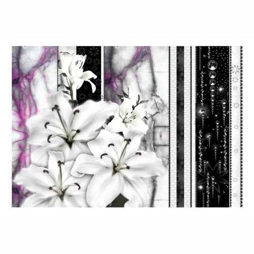 Foto tapeta - Crying lilies on purple marble 400x280 Cijena