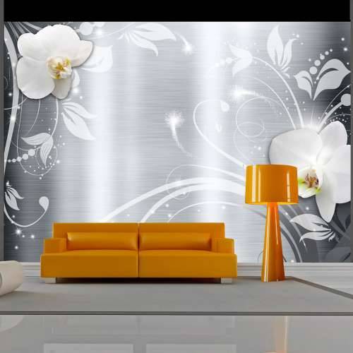Foto tapeta - Orchids on steel 150x105 Cijena
