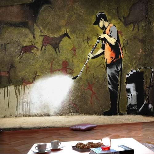 Foto tapeta - Banksy - Cave Painting 350x245