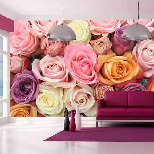 Foto tapeta - Pastel roses 450x270 Cijena