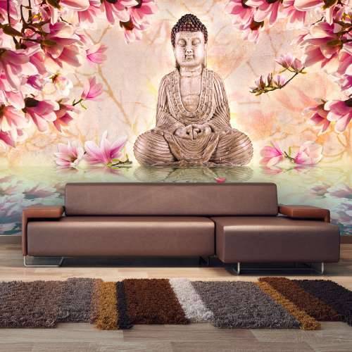 Foto tapeta - Buddha and magnolia 450x270 Cijena