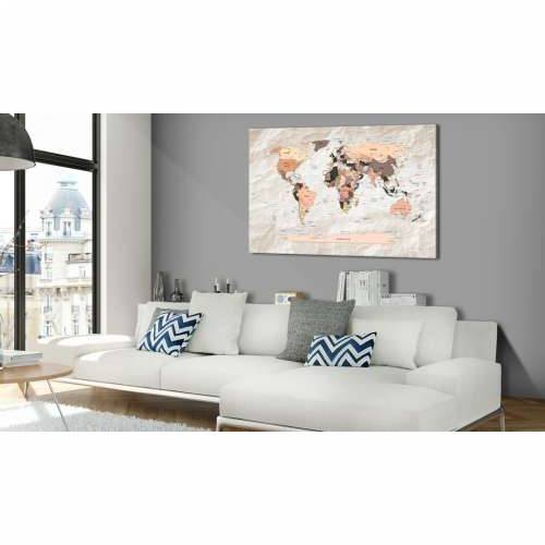 Slika na plutenoj podlozi - Stony Oceans [Cork Map] 60x40 Cijena