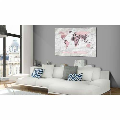 Slika na plutenoj podlozi - Pink Continents [Cork Map] 120x80 Cijena
