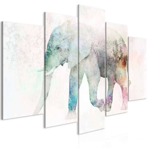 Slika - Painted Elephant (5 Parts) Wide 100x50 Cijena