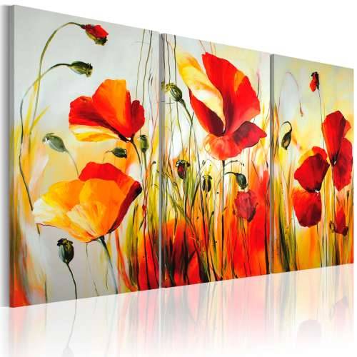 Ručno slikana slika - Red meadow 120x80 Cijena