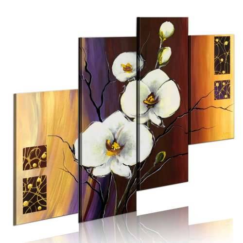 Ručno slikana slika - White orchid 120x100 Cijena