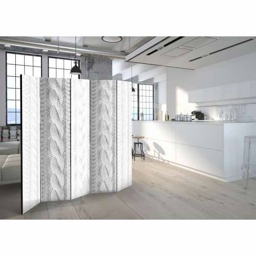 Paravan u 3 dijela - White Knit [Room Dividers] 135x172 Cijena