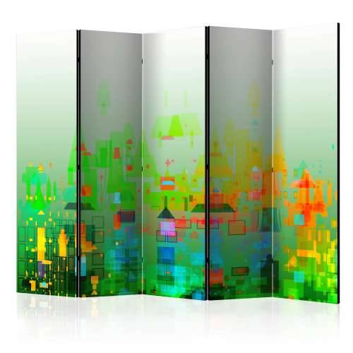 Paravan u 5 dijelova - Abstract City II [Room Dividers] 225x172 Cijena