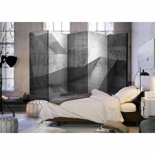 Paravan u 5 dijelova - Concrete Geometry II [Room Dividers] 225x172 Cijena
