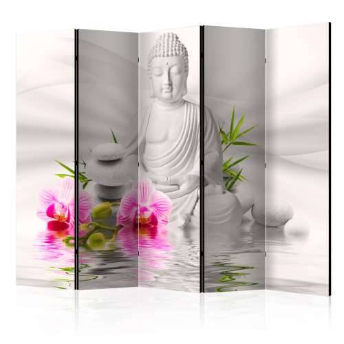 Paravan u 5 dijelova - Buddha and Orchids II [Room Dividers] 225x172 Cijena