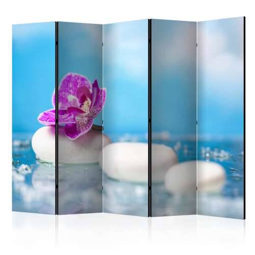 Paravan u 5 dijelova - Pink Orchid and white Zen Stones II [Room Dividers] 225x172 Cijena