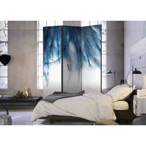 Paravan u 3 dijela - Sapphire Feathers [Room Dividers] 135x172 Cijena