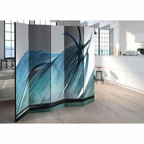 Paravan u 5 dijelova - Turquoise Feather II [Room Dividers] 225x172 Cijena