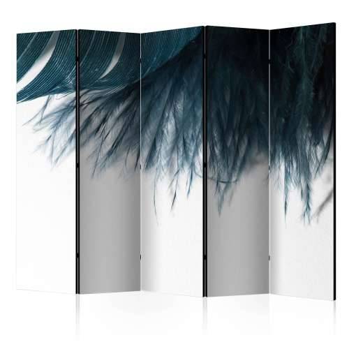 Paravan u 5 dijelova - Dark Blue Feather II [Room Dividers] 225x172 Cijena