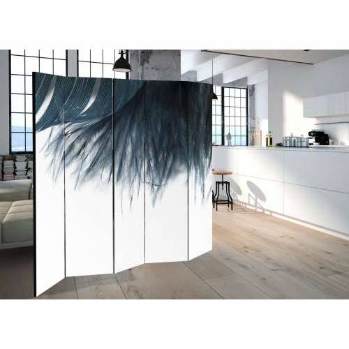 Paravan u 5 dijelova - Dark Blue Feather II [Room Dividers] 225x172 Cijena