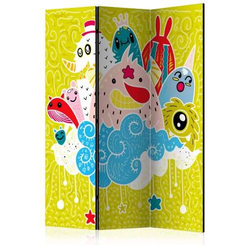 Paravan u 3 dijela - Happy Creatures [Room Dividers] 135x172 Cijena