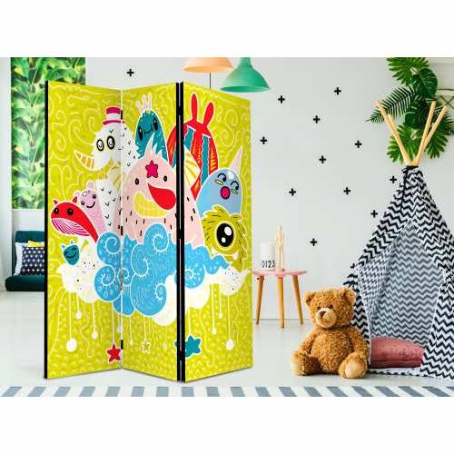 Paravan u 3 dijela - Happy Creatures [Room Dividers] 135x172 Cijena