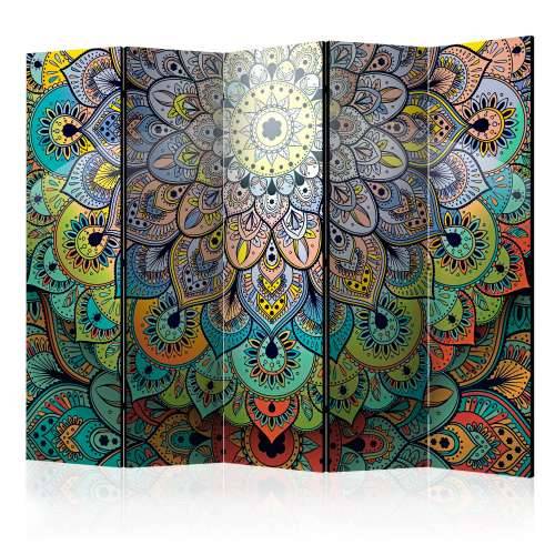 Paravan u 5 dijelova - Colourful Stained Glass II [Room Dividers] 225x172 Cijena