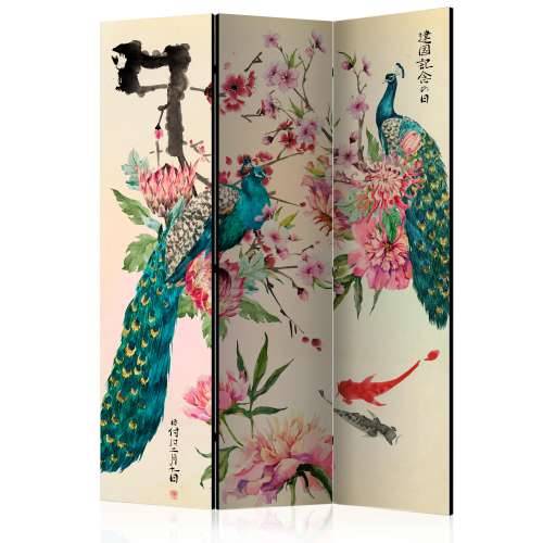 Paravan u 3 dijela - Peacock Love [Room Dividers] 135x172 Cijena
